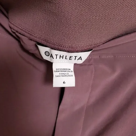 ATHLETA Brooklyn Heights Mauve Career Wear Office Professional Dress Pants 6 - Picture 8 of 10